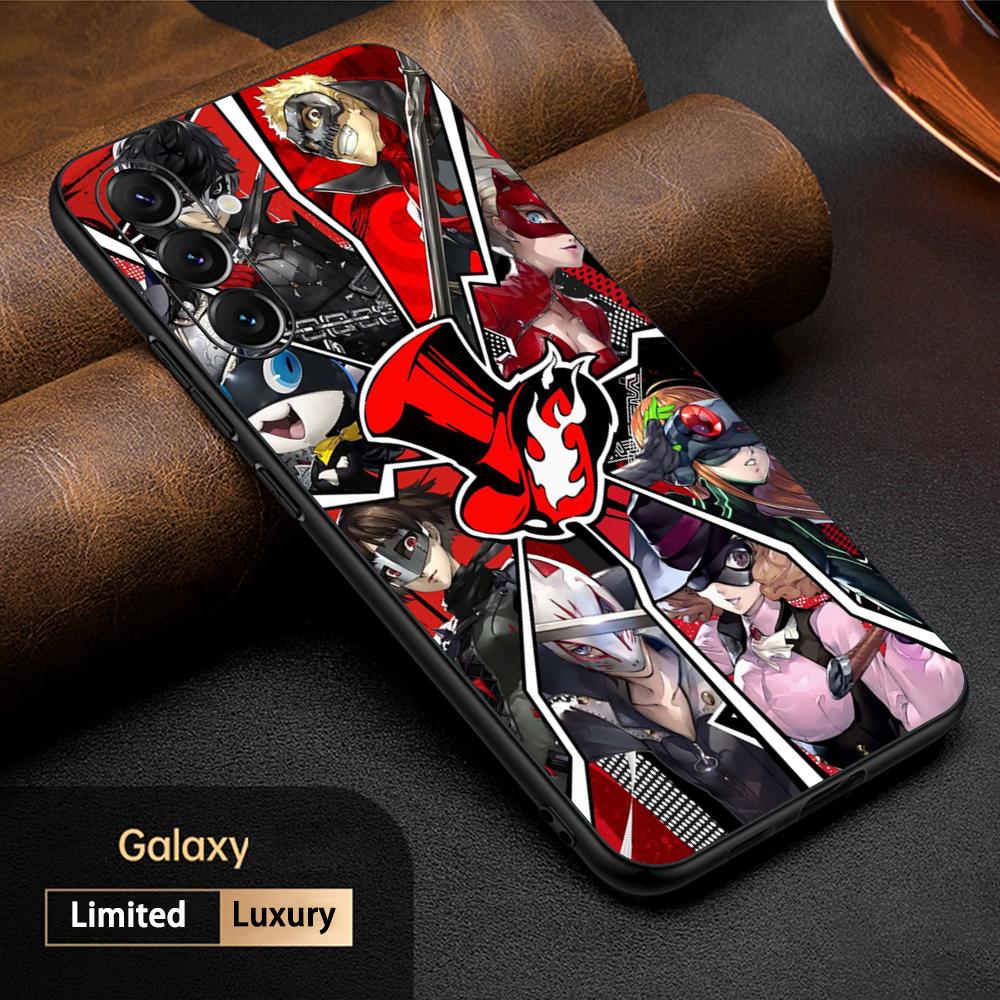 P5 hot game pattern design ins Phone Case For Samsung Galaxy S26 S25 S24 S23 S22 S21 Plus Ultra Note20 Soft Black
