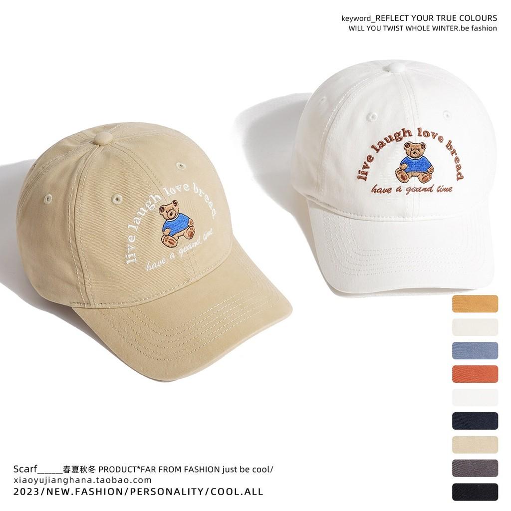 And Cozy Cute Unisex Japanese Bear Embroidered Cap For Spring And Protection Summer
