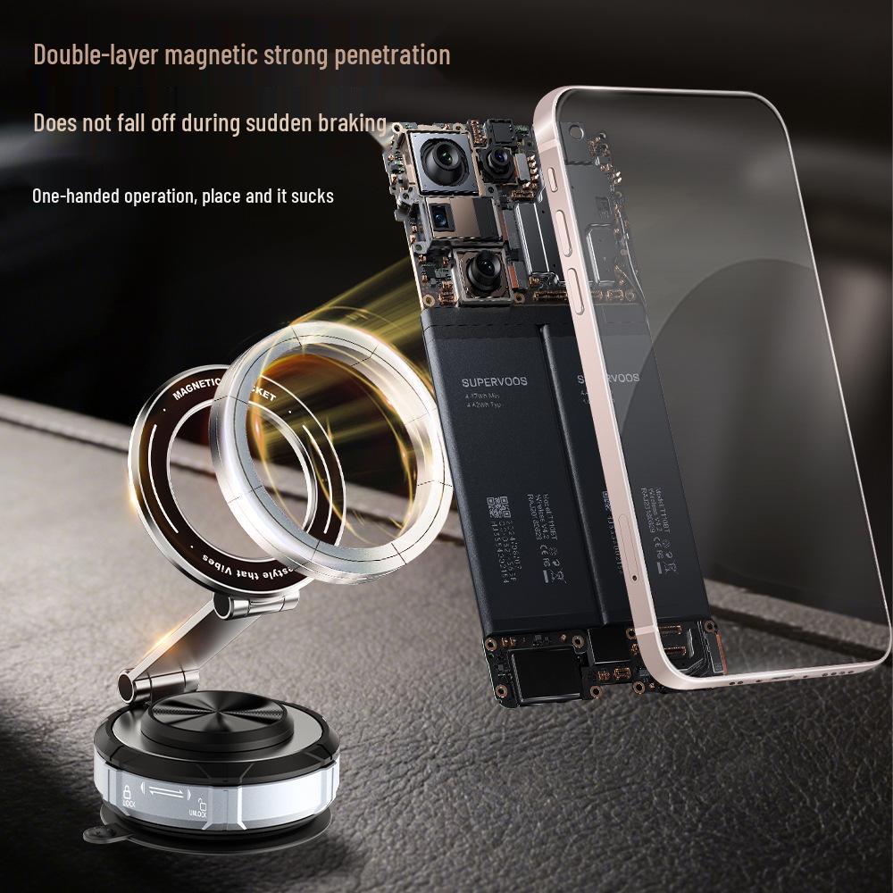 Magnetic Car Phone Holder with Vacuum Suction Cup