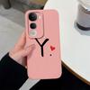 For Vivo Y400 Pro Y100 Y200e Y02 Y03 Y04 Y28 Y29 Y29S Cute Art Letter Phone Case Lens Protection Liquid Silicone Shockproof Soft Covers For Vivo Shell