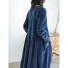 LYRIA Dress for Women Autumn Winter Japanese Korean Fashion Loose Casual Corduroy Clothing  Vintage Elegant Long Sleeve A-line Dress