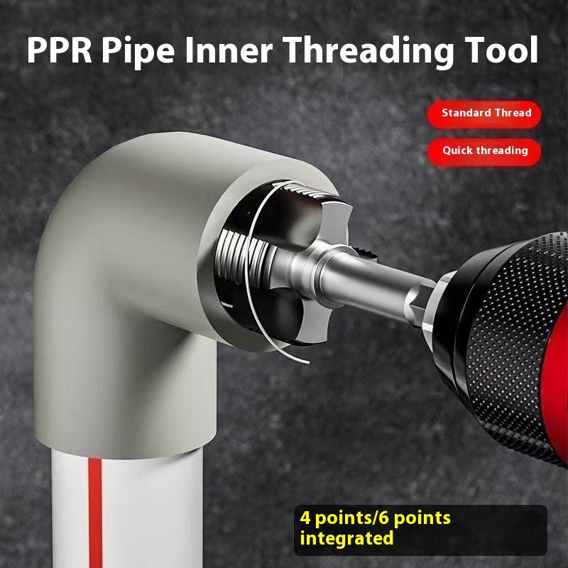 Integrated Internal And External Thread Pipe Threading Tool For 1/2-Inch Ppr Pipes With Taps And Dies For Thread Cutting