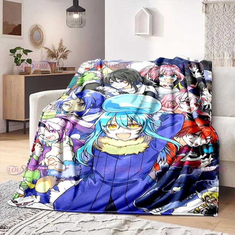 That Time I Got Reincarnated As A Slime Blankets Anime Cartoon Rimuru Tempest Blankets Home Flannel Blanket Sofa Throw Blanket