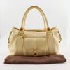 CELINE Mini Boston bag Tote Bag Triomphe off white leather Women Used