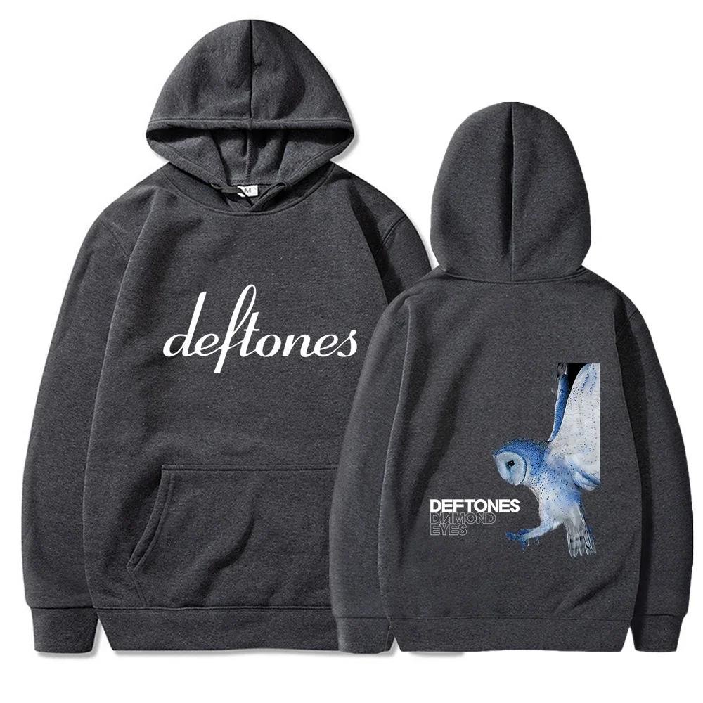 2025 Deftones Hoodie Autumn Winter Casual Loose O-Neck Long Sleeve Hoodie Men Women Fashionable Warm Fleece Sweatshirts Unisex