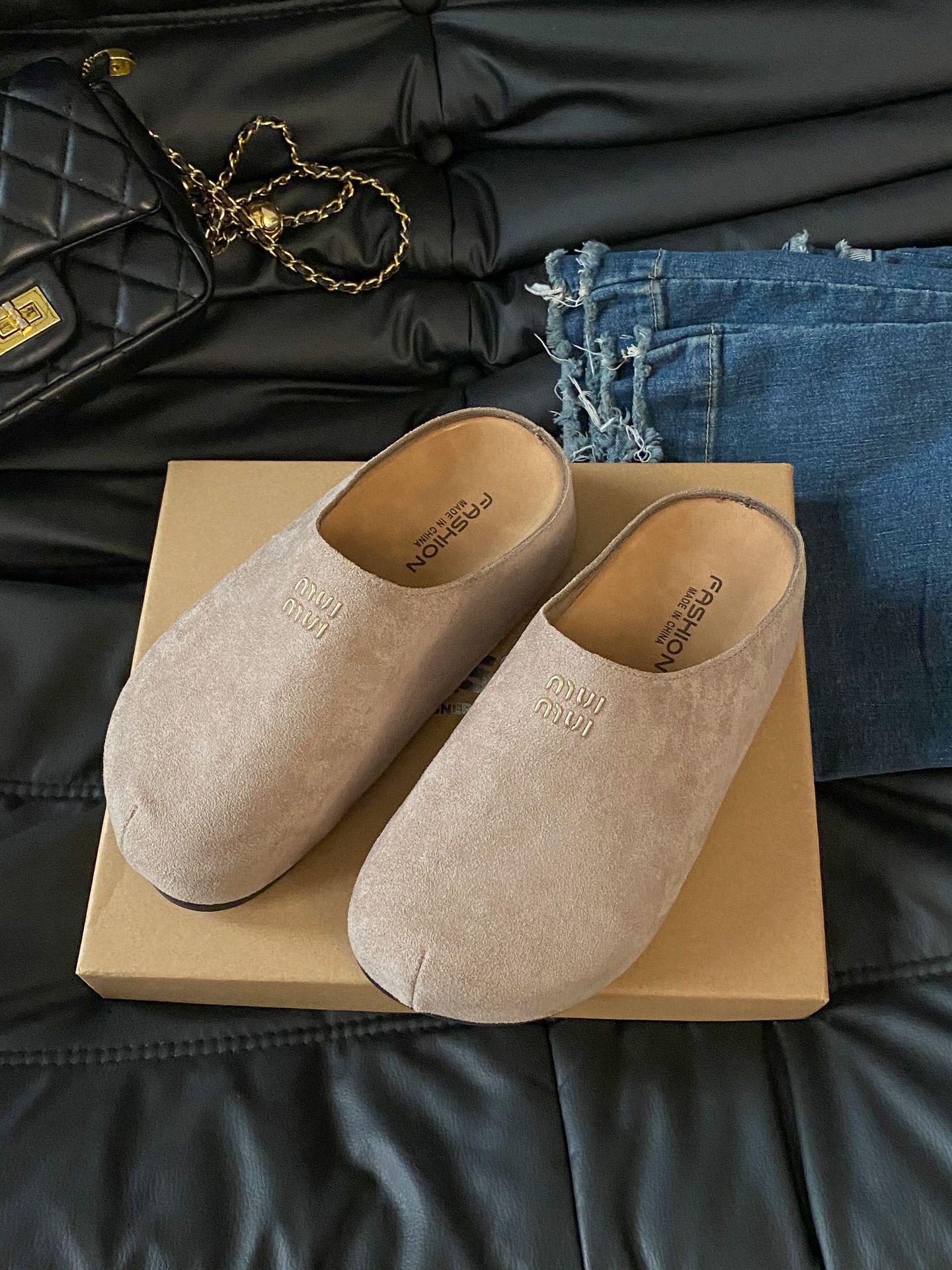 

Ретро Boken тапочки с задником женские с внутренней платформой 2025 новая мода весна-осень универсальные матовые Boken полутапочки 40 абрикосовый