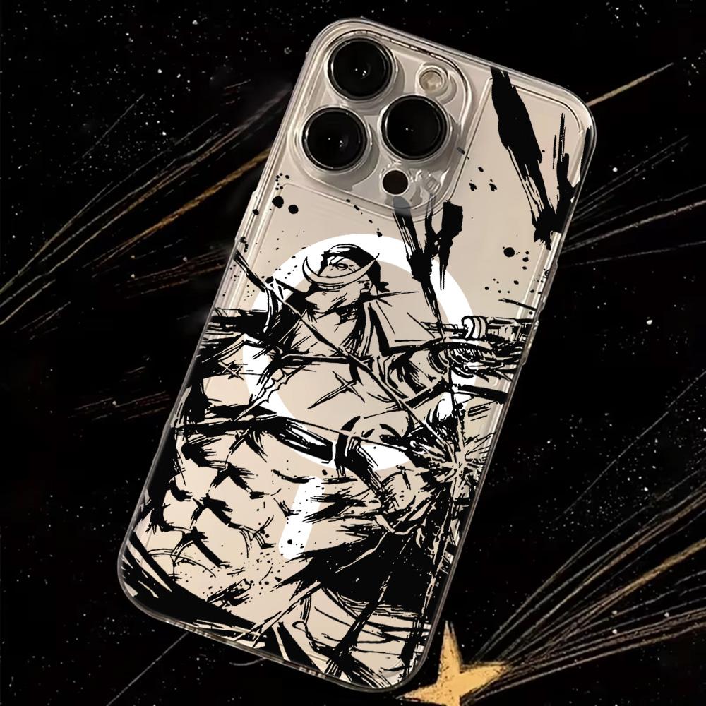 Anime Ones Pieces Luffys Magnetic Phone Case for Samsung Galaxy S25 S24 S23 S22 S21 S20 FE Edge Plus Ultra 5G Soft Clear TPU