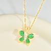 Emerald Butterfly Necklace Female Design High Sense Simple Versatile Collarbone Chain Jewelry