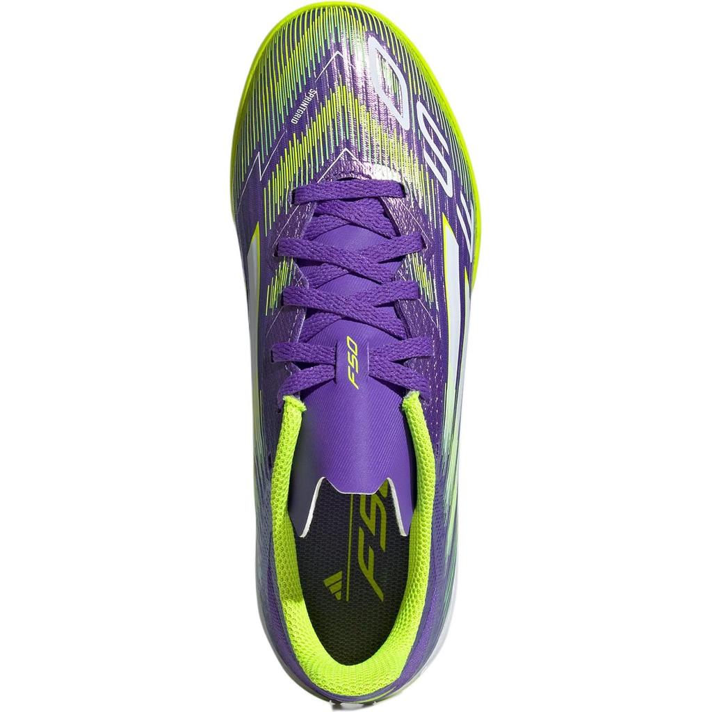 Adidas F50 League Slip Resistant Low top Kids' Soccer Shoes Purple/White/Bright Lemon Kids' JI0000
