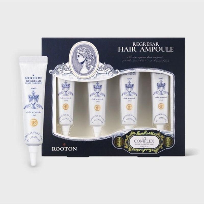 ROOTON Regrezzer Hair Ampoule Highly Concentrated No-Wash Treatment 15ml x 4 (for extremely damaged hair) 001Hair Ampoule Highly No-Wash Treatment 15ml