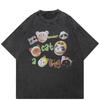 Streetwear Funny Cats Graphic T-Shirt Cotton Oversized Tshirt Unisex Tops Tees Summer Short Sleeves T Shirt