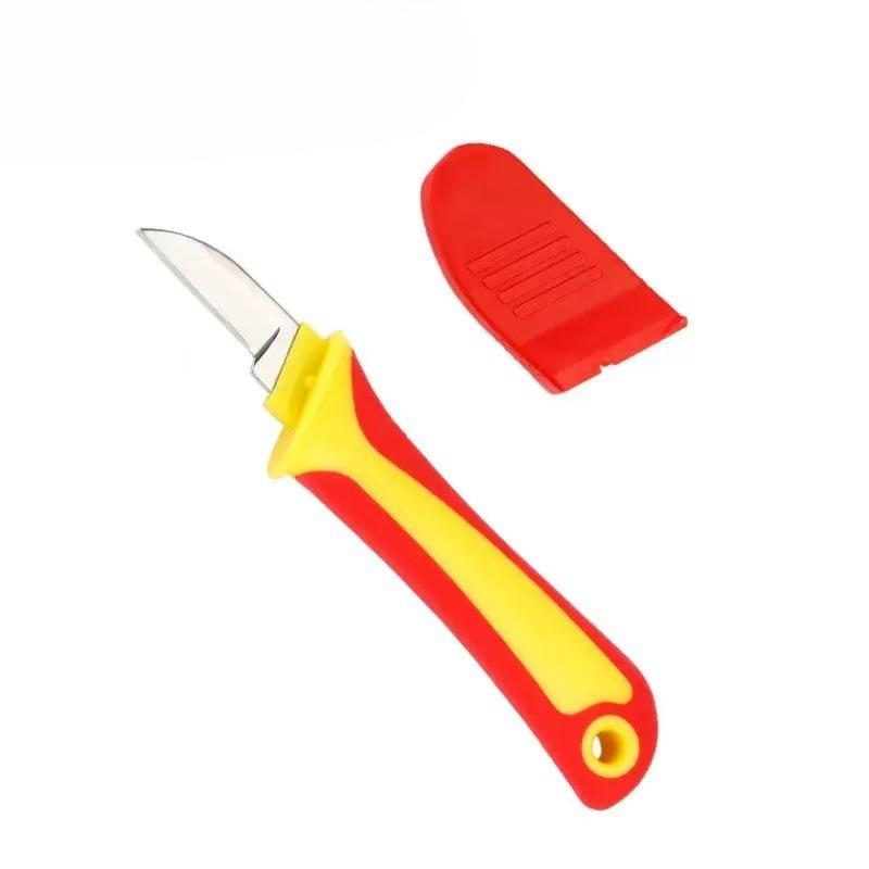 Multi-functional Plastic-handled Electrician's Knife, Cable Stripping Knife, Cable Cutting Tool for Wire Cutting.