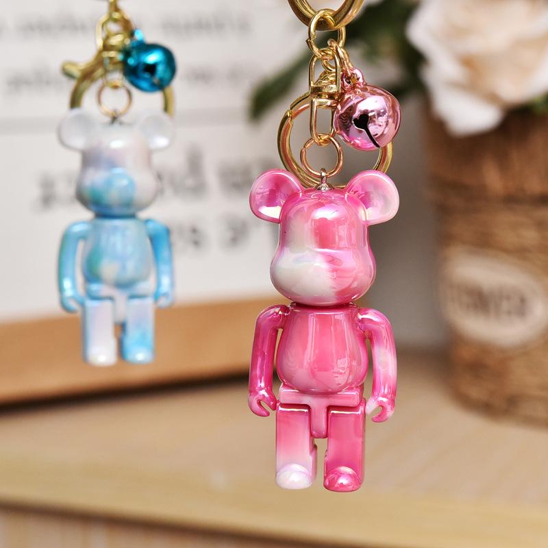 Vibrant Bear Keychain - Creative and Unique Car Key Pendant, Perfect for Schoolbags and Gifts.
