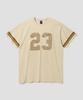 AGOD Oversized Vintage Rugby Short Sleeve T-Shirt [Light Beige]