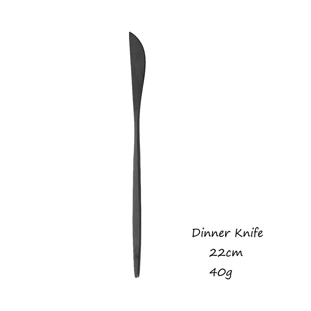 Hot Sale Black Luxury Dinnerware Cutlery Set 18/10 Stainless Steel Flatware Home Dessert Fork Spoon Knife Kitchen Dinner Set