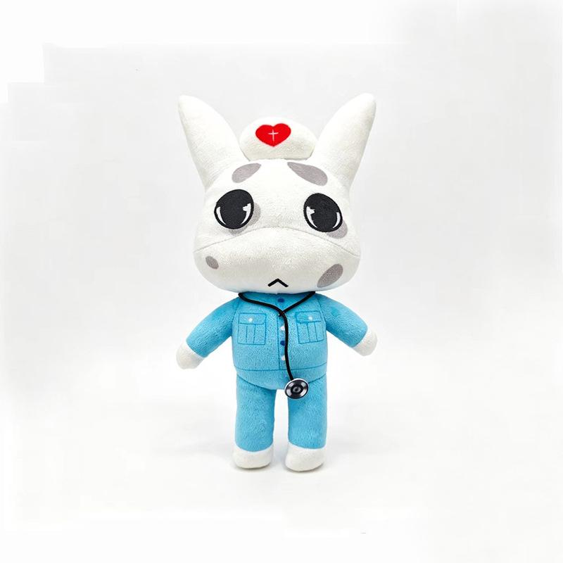 Animal Hospital Plush Toy Blue Dog Soft Stuffed Game Cartoon Doll Collectible For Adult Fans Home Decoration Cuddly Gift