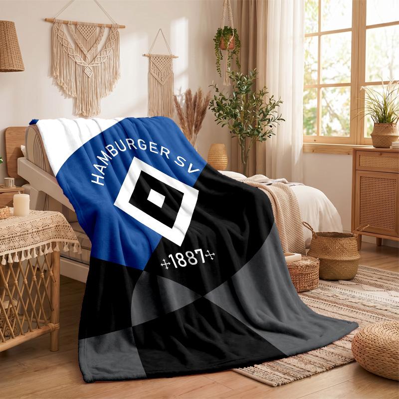 Hamburger SV Football Print Flannel Blanket Soft Warm Sofa Bed Throw Blanket For Home Office Bedroom