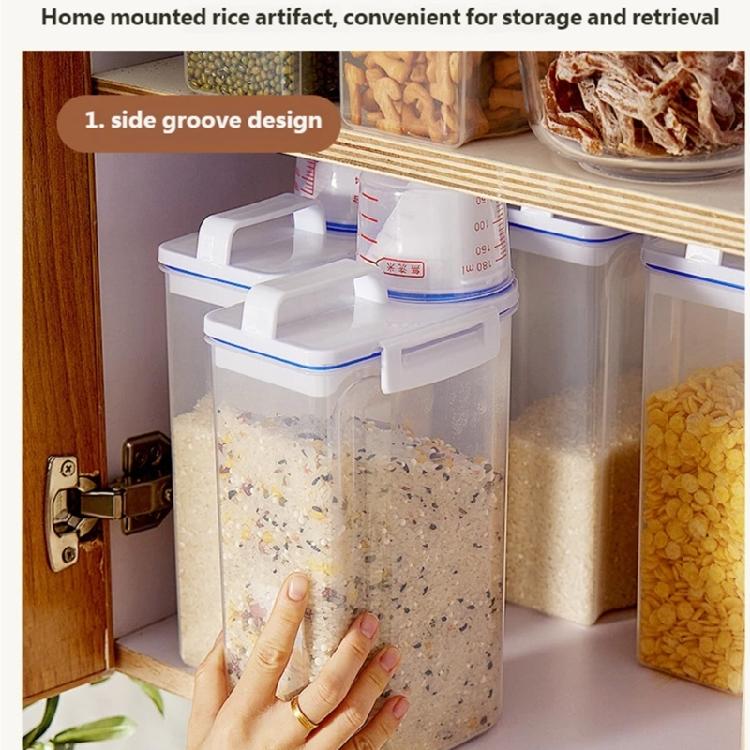 Kitchen Grains Storage Container with Airtight Seal Clear Window for Visibility Ergonomic Handle for Effortlessly Carrying