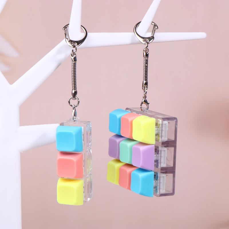 1Pcs Boys Girls Anti Stress Finger Keyboard Games Keychain Without Light 9 Keyboard Key Toy For Adults Antistress Toys