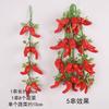 Artificial Vegetable String Hanging Wall Decor - Faux Chili Corn Pepper Fake Fruit Garland Ornament for Home Kitchen Party Decorations