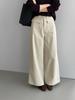 So Korean High-Waisted Double-Pocket Solid Color Wide-Leg Pants for Women - E2901