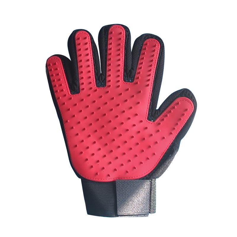 Breathable Mesh Palm Brush Pet Deshedding Glove For Cat And Dog Hair Removal