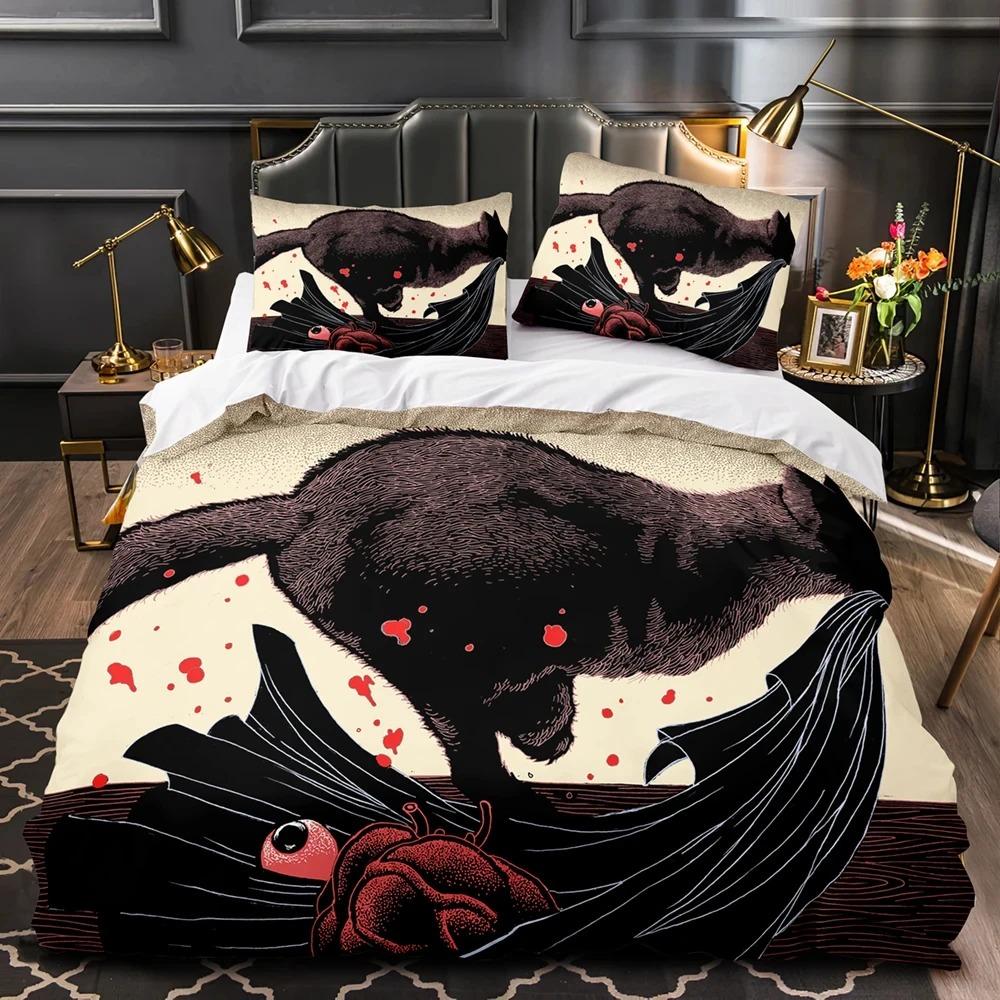 3D Print Black Fairy Comfortable Duvet Quilt Cover Pillowcase Bedding Set Children Bedroom Decoration Home Textile