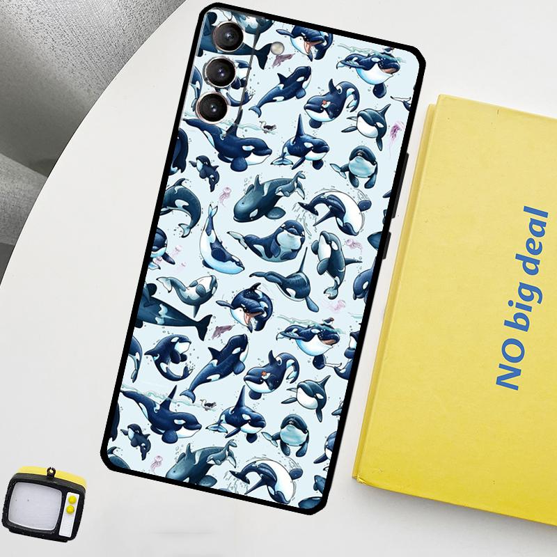 Killer Whale Orca Phone Case For Samsung Galaxy S25 Ultra S21 S22 S23 S24 Ultra S9 S10 S20 Plus S25 FE Cover