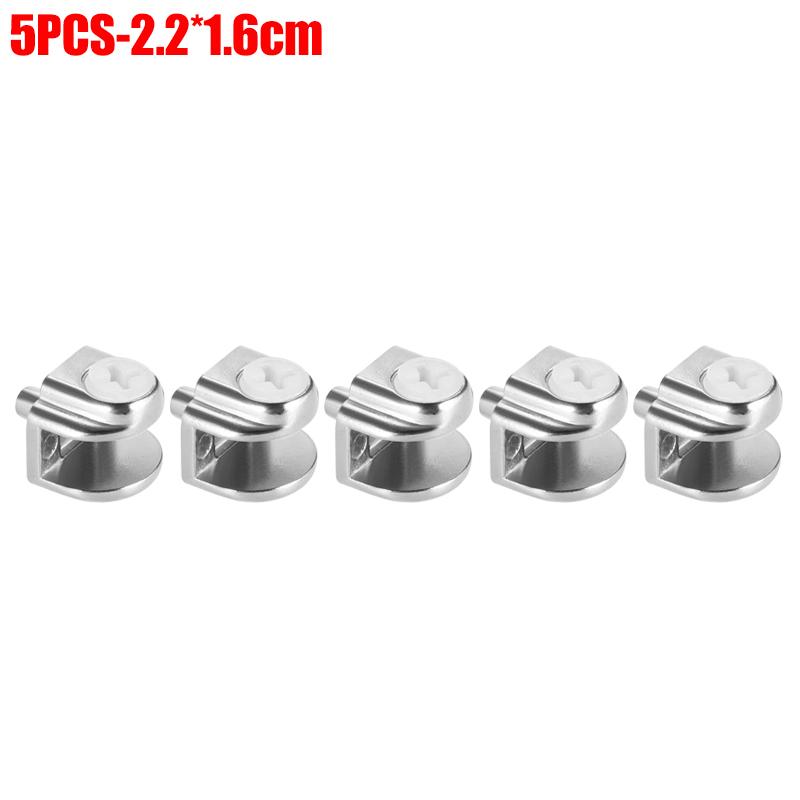 Zinc Alloy Glass Shelf Brackets Adjustable Glass Shelves Clamp Pegs Mirror Mount Support Clips for Cabinets Furniture Brackets