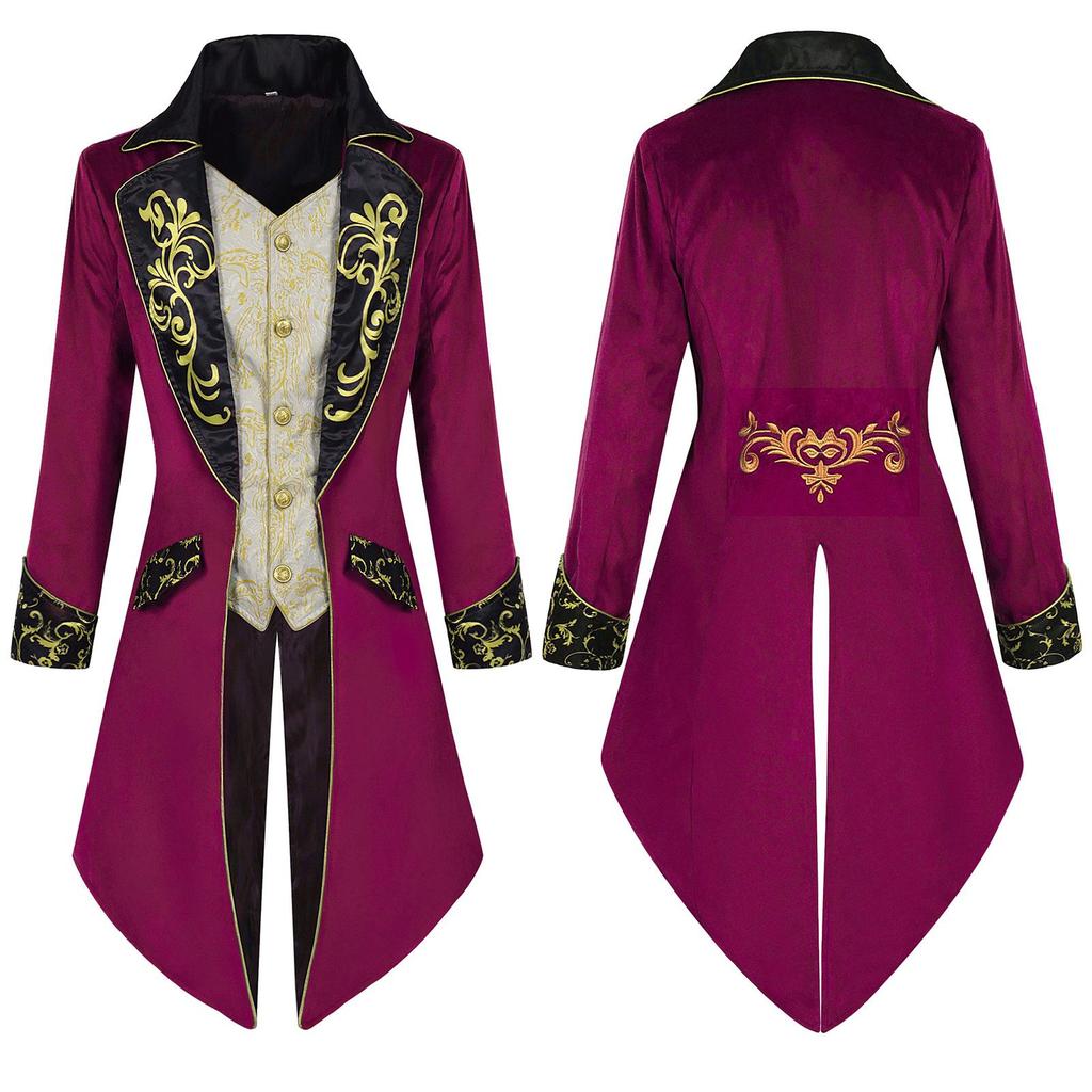 Pánský Steampunkový Kabát Tuxedo Středověký Kostým Gotický Viktoriánský Frocker Uniforma Párty Retro Casual Halloween Žakety s Vlaštovčím Ocasem