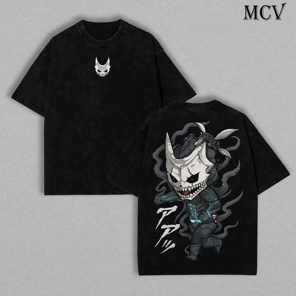 

Hibino Kafka Print T-shirt Kaiju No. 8 Anime Clothing Men Short Sleeve Cotton Tshirts Vintage Washed Tee Harajuku Loose T Shirt XXL чорний