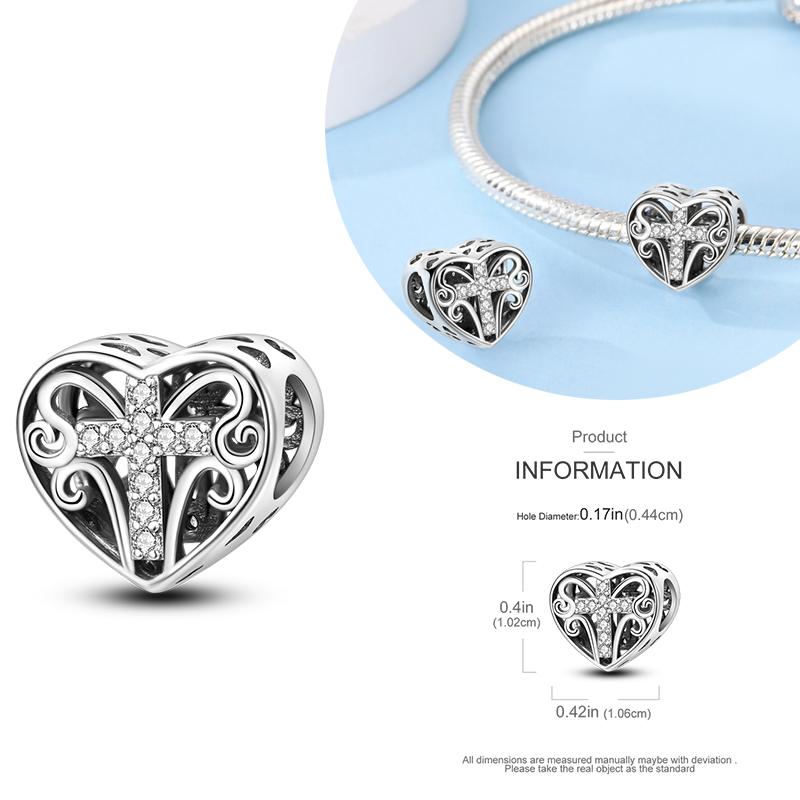 Copper Blue Eyes And Palm Charms Crucifixion Beads Women Girlfriends Jewelry Gift