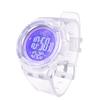 Montre Sportive Digitale Transparente Violette Haute Puissance pour Filles, Étanche 5BAR, Affichage Lumineux Nocturne, Cadeau d'École