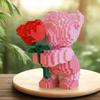 3458-Piece Cute Pollen Bear 3D Puzzle Building Blocks - Interlocking Cartoon Construction Toy, Perfect Christmas or Birthday Gift for Ages 14 and Up