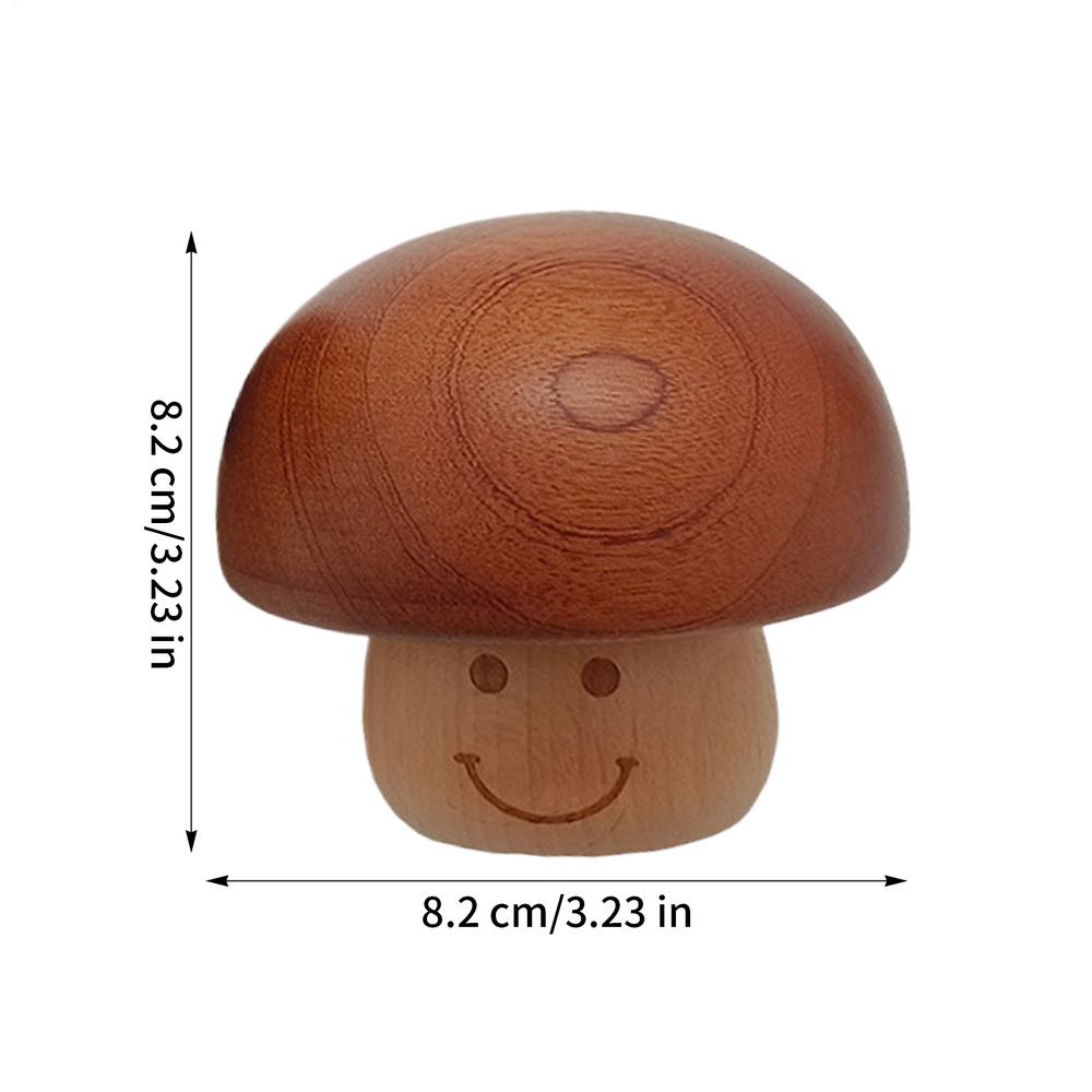 Music Box Mushroom Shape Model Wooden Music Box for Birthday Valentines Christmas Men Women Friends Desk Office Living Room