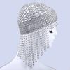 Shiny Belly Dance Head Cap Gold/Silver Women Hairpieces Bling Head Chain  Wedding