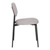 Esther Upholstered Chair, Light Gray, Metal Base