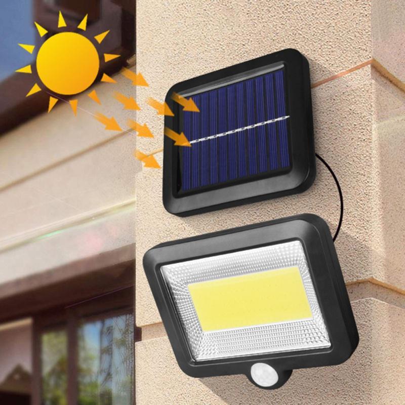 72/100COB Waterproof Super Bright Solar Motion Sensor Light Wall Lamp Garden Outdoor High-brightness Lights with Remote Control