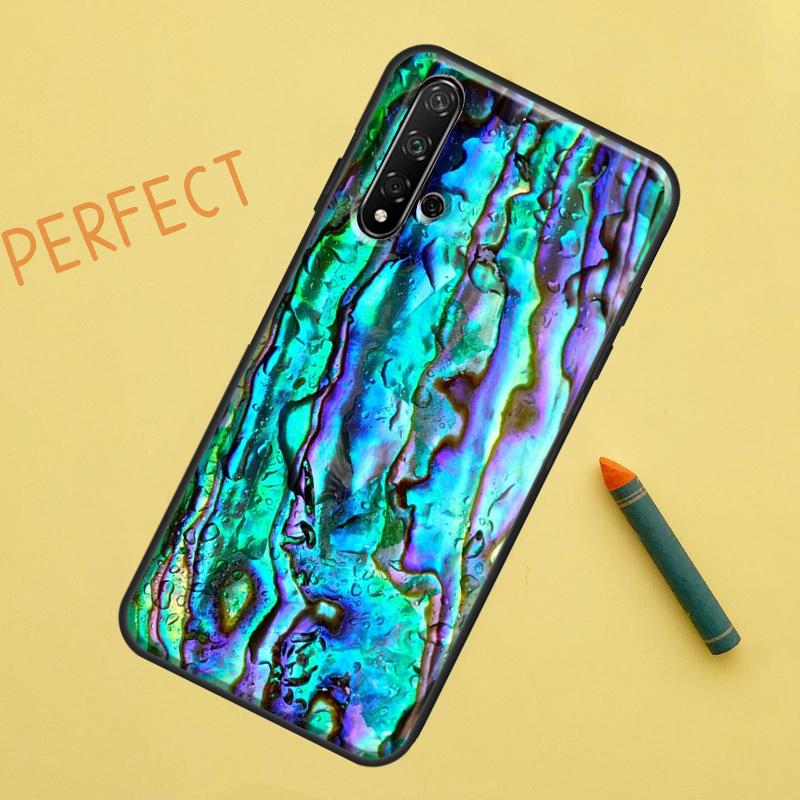 Abalone Shell For Huawei Nova Y91 Y70 Y72 Y73 Y60 Y90 Y61 8i 7i 11i 12i 12s 9 10 SE P20 P30 P40 Lite Case