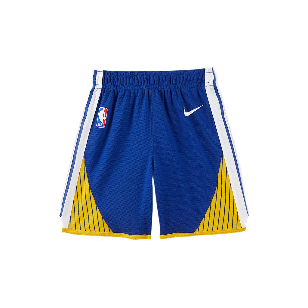 Nike NBA Golden State Warriors Icon Edition Breathable Knit Elastic Shorts Kids shorts HJ7698-495