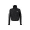 Originals Loose Polar Fleece Sweatshirt Half Zip Comfortable Striped Women Sweatshirt Black IY7266