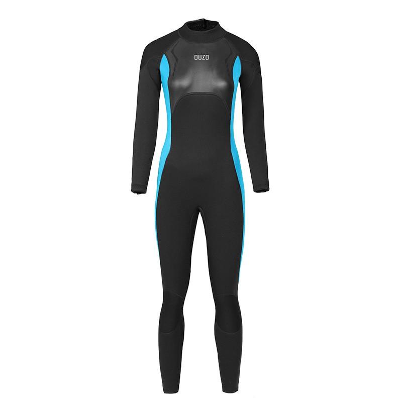 OUZO Womens 3mm Full Wetsuit Diving Surfing Snorkeling Winter Swimming Thermal Neoprene Suit