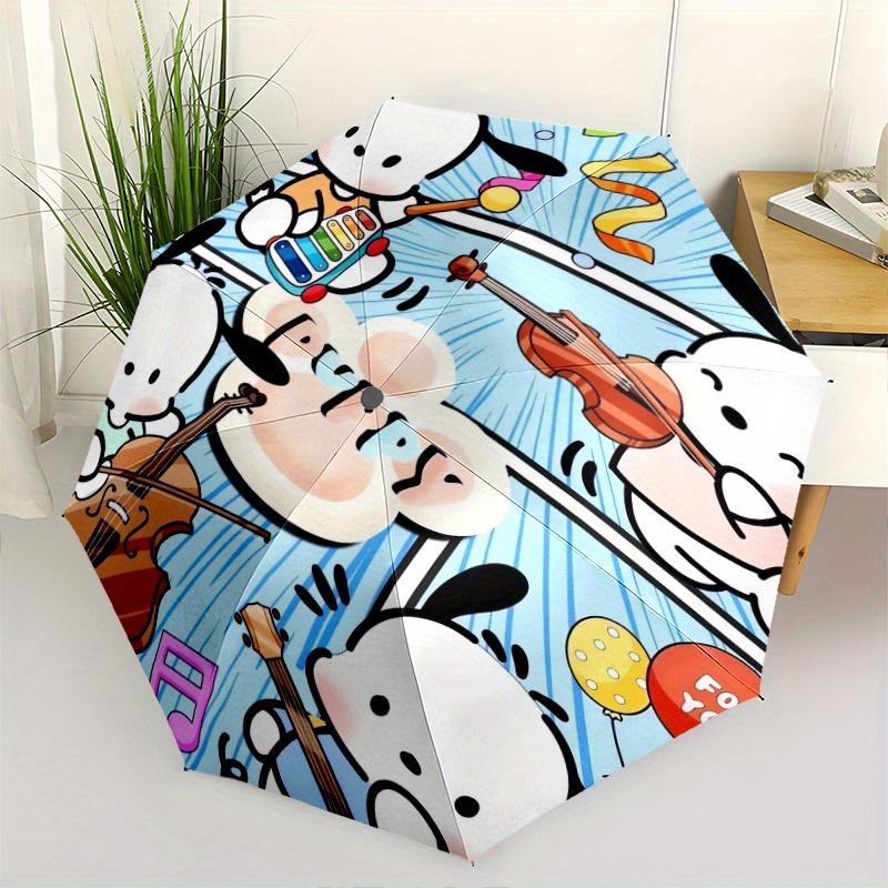 

Blue Puppy Pochacco Automatic Opening and Closing Umbrella, Lightweight 3-Fold, With Cute Cartoon Characters, Suitable for Home, Outdoor and Daily Use