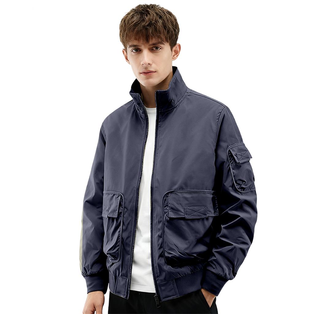 Men's Casual Fashion Outdoor Stand Collar Flight Jacket