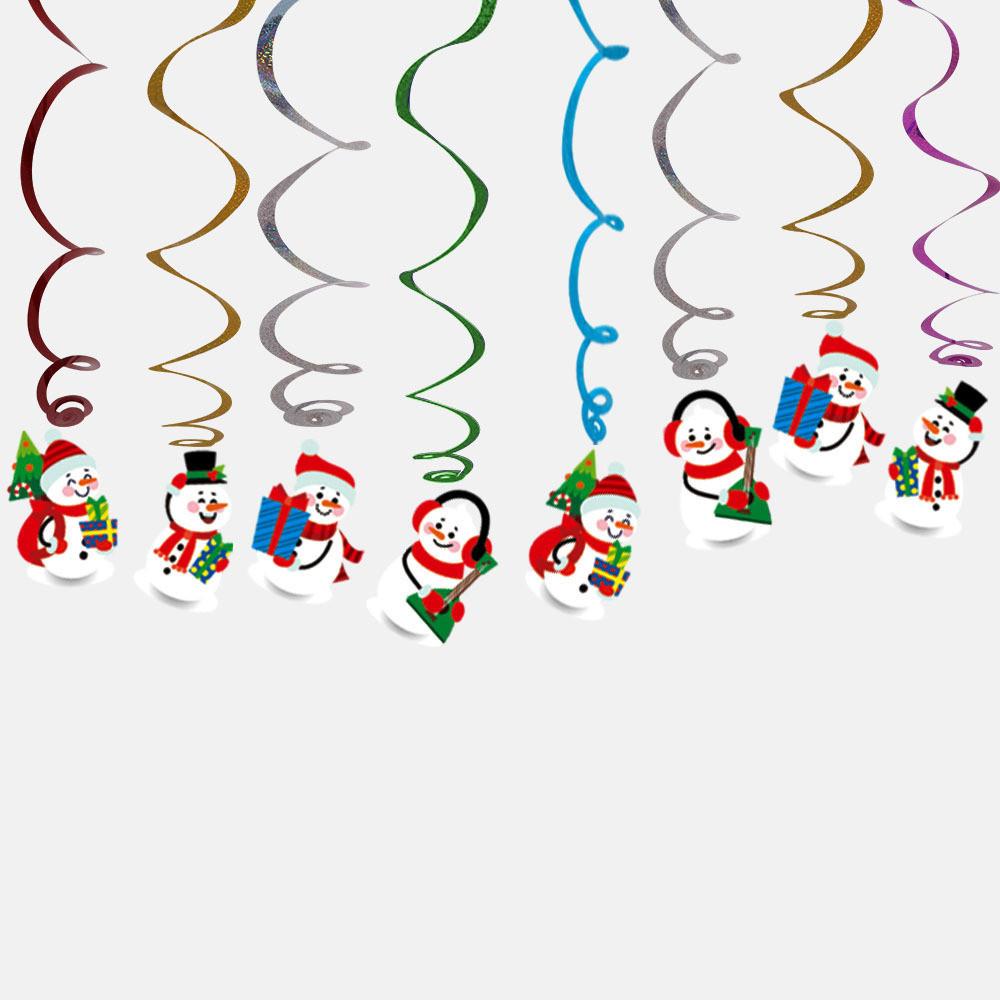 Decorations Eyecatching Christmas With Spiral Streamers And Triangle Flags For Holiday Festivities