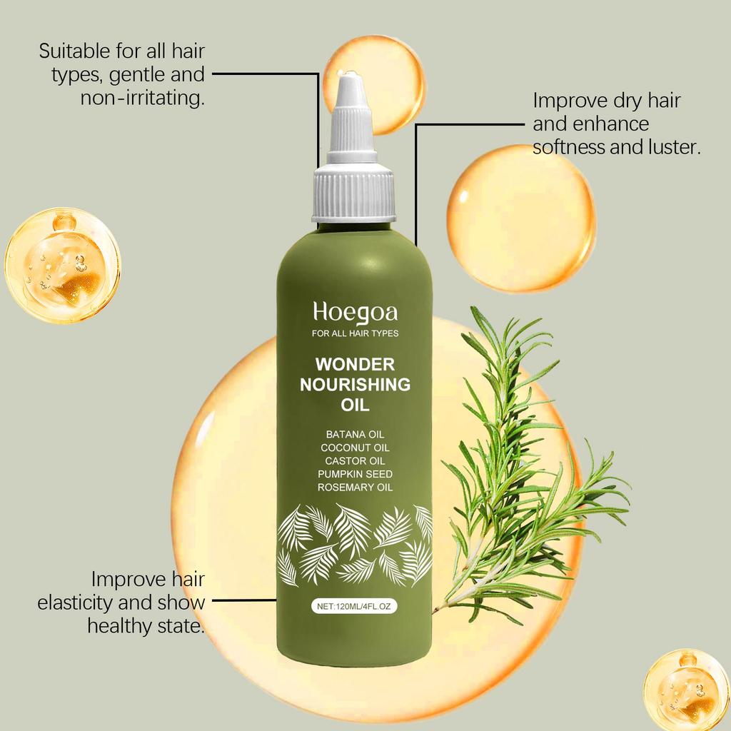 Batana Essential Hair Care Serum Deep Nourish Hair Roots Scalp Massage Serum Anti Frizzy&Dry Smoothing Soften Shiny Hair Care