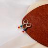 Summer Earrings Red, Yellow And Blue Childhood Glass Beads Retro Girl Earrings Exquisite Luxury Ear Buckle Earrings