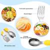 304 Stainless Steel Dinosaur Baby Children's Portable Tableware Cartoon Spoon Fork Learning Training Chopsticks Fork Spoon Set
