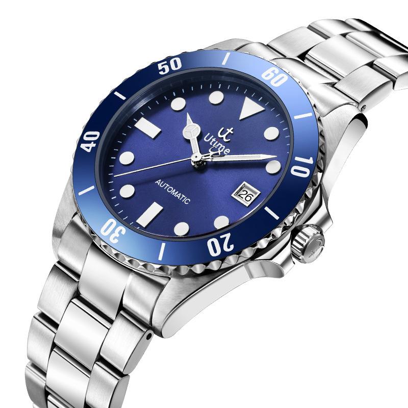 Utime High-End Uhren Mechanische Herren Wasserdichte Uhren Uhren Massivstahlband Uhren
