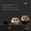 Small Wooden Cat DIY Pendant,Rotating Opening Lovely Lucky Cat Figurine Sachet Ornament, Can Place Fragrant Pill Accessories